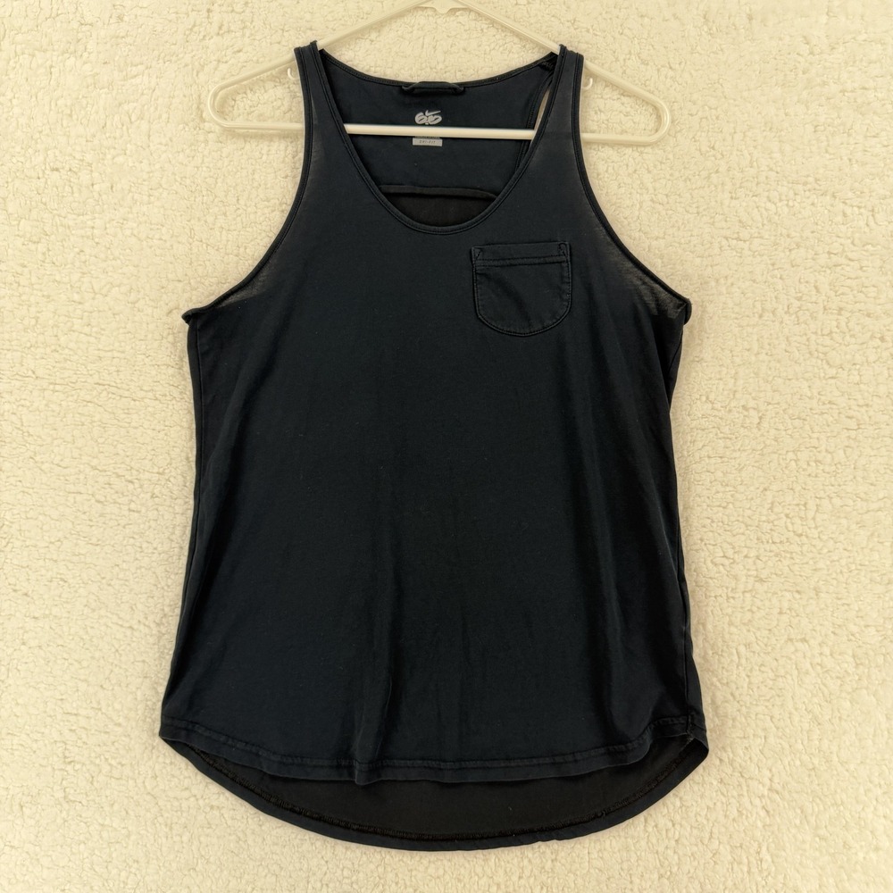 Nike 6.0 Tank Top Womens Medium Black‎ Dri-Fit Racerback Pocket Athletic